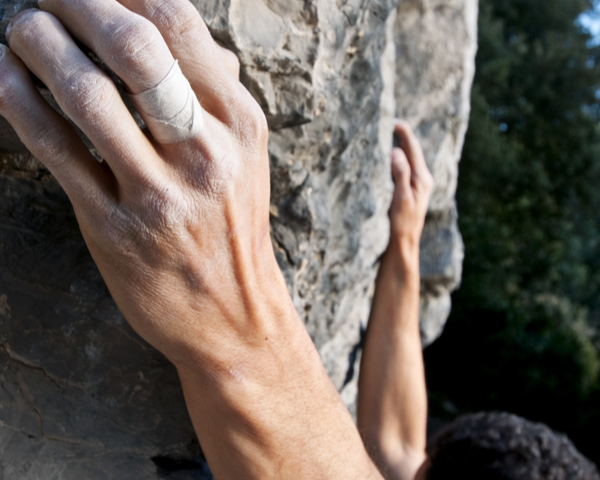 sudor en la escalada