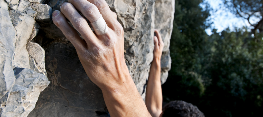 sudor en la escalada